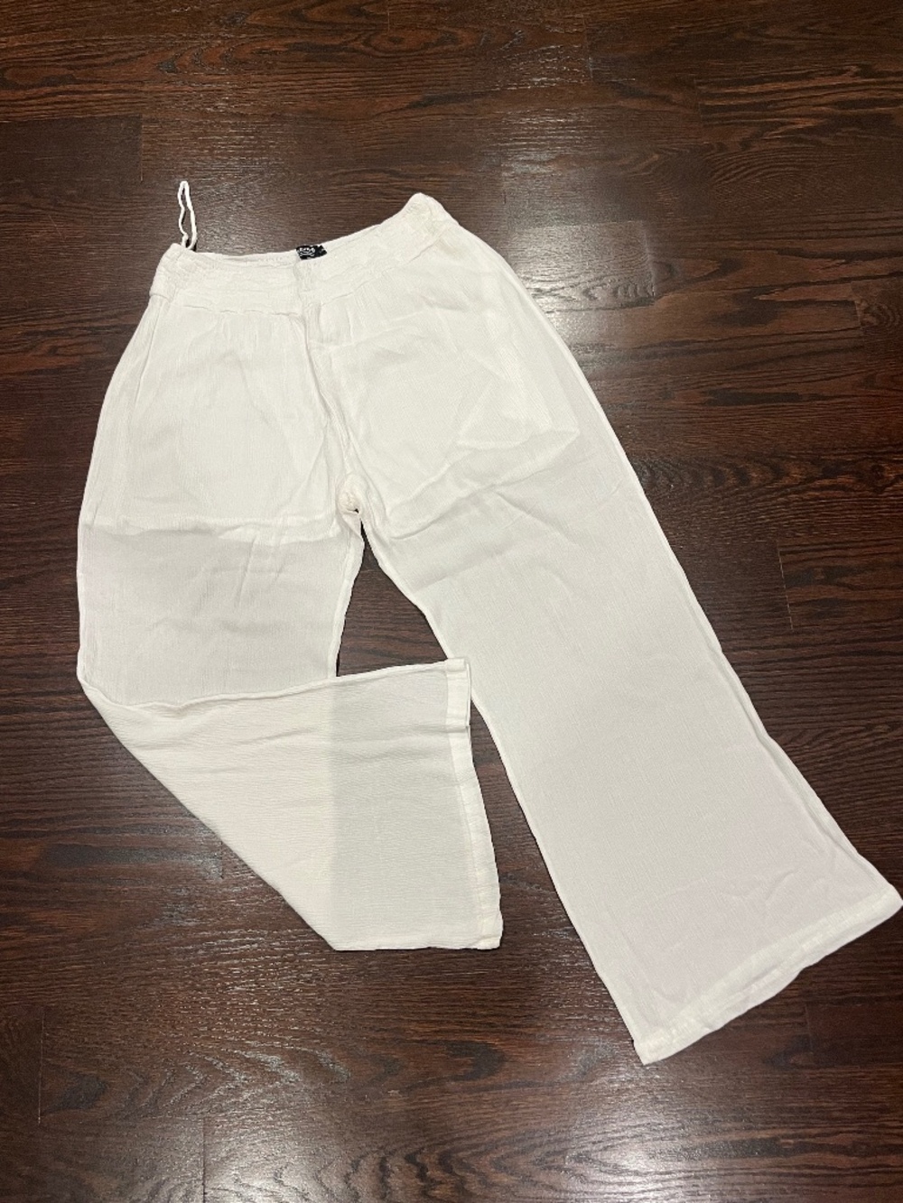 Natural Selection White Wide-Leg Lined Beach Pants L/XL